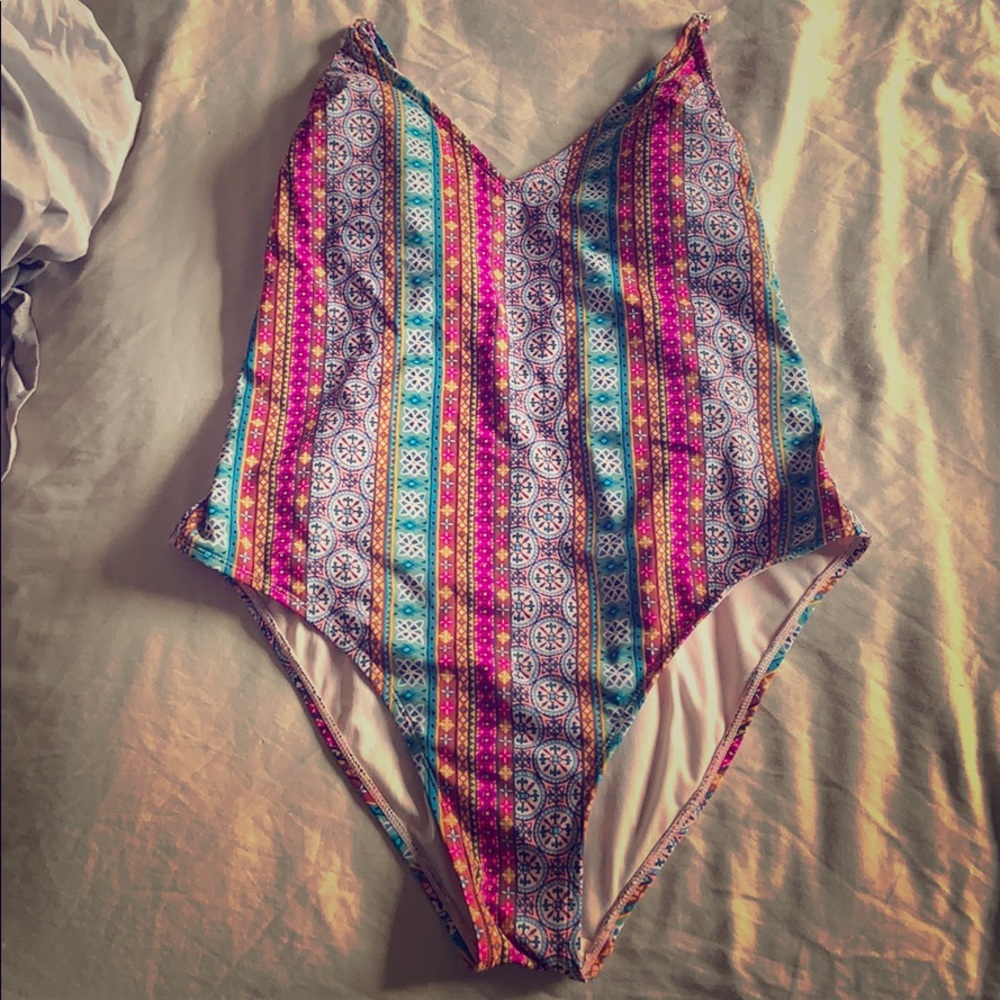 Pattern One Piece Bathing Suite